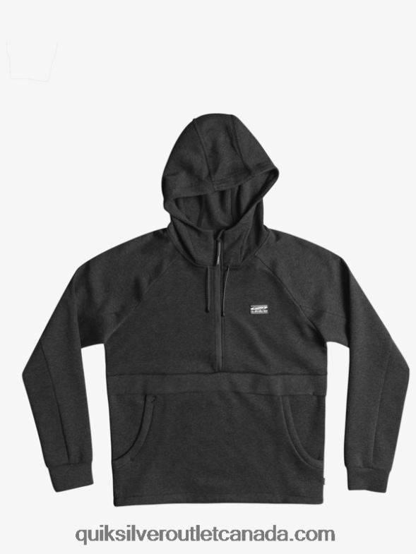CA Quiksilver Men Step Off Half-Zip Hoodie phantom heather TX4R21370
