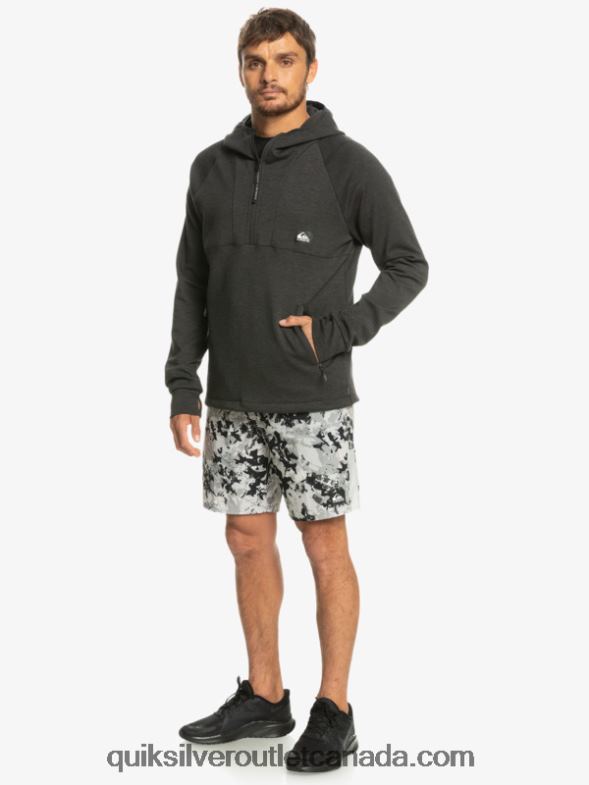 CA Quiksilver Men Step Off Hoodie phantom heather TX4R21028