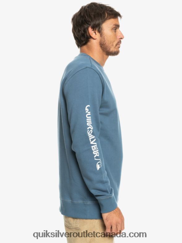 CA Quiksilver Men The Original Sweatshirt bering sea TX4R21114