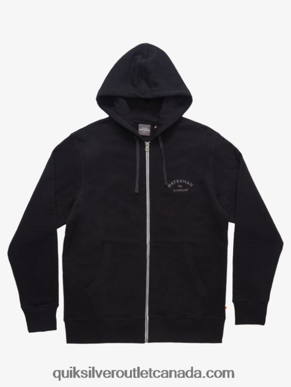 CA Quiksilver Men Waterman After Surf Zip-Up Hoodie black TX4R21420