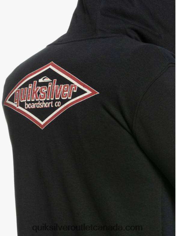 CA Quiksilver Men Words Zip-Up Hoodie black TX4R21149