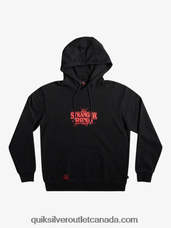 CA Quiksilver x Stranger Men Things Official Logo Hoodie black TX4R21806