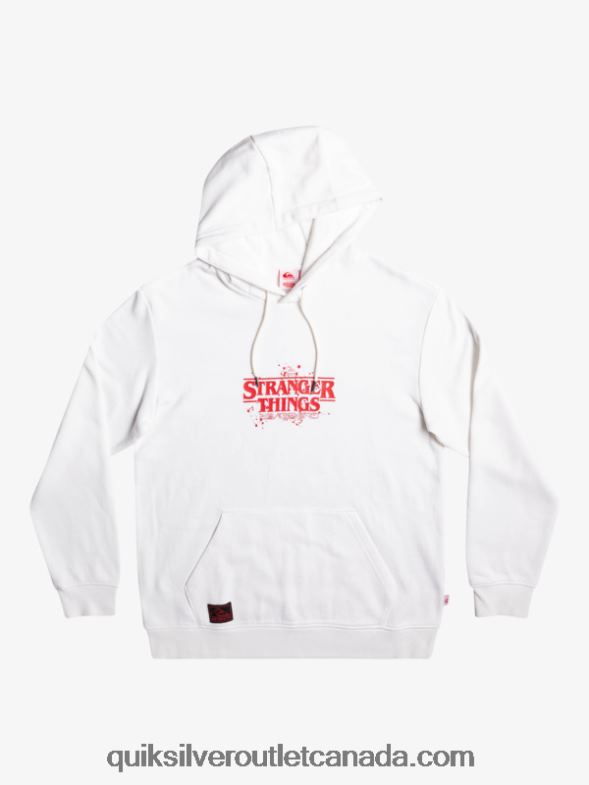 CA Quiksilver x Stranger Men Things Official Logo Hoodie white TX4R21807