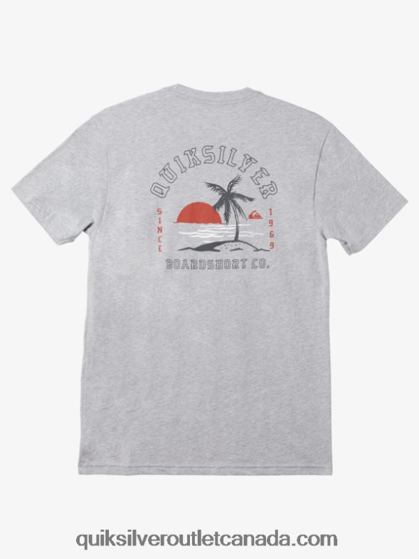 CA Quiksilver Men Alone At Last T-shirt athletic heather TX4R21161