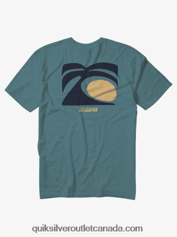 CA Quiksilver Men Arts In Palms T-Shirt brittany blue TX4R21099