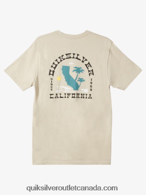 CA Quiksilver Men California Iconic West T-shirt plaza taupe TX4R21228