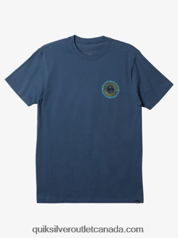 CA Quiksilver Men Circles End T-Shirt bering sea TX4R2307