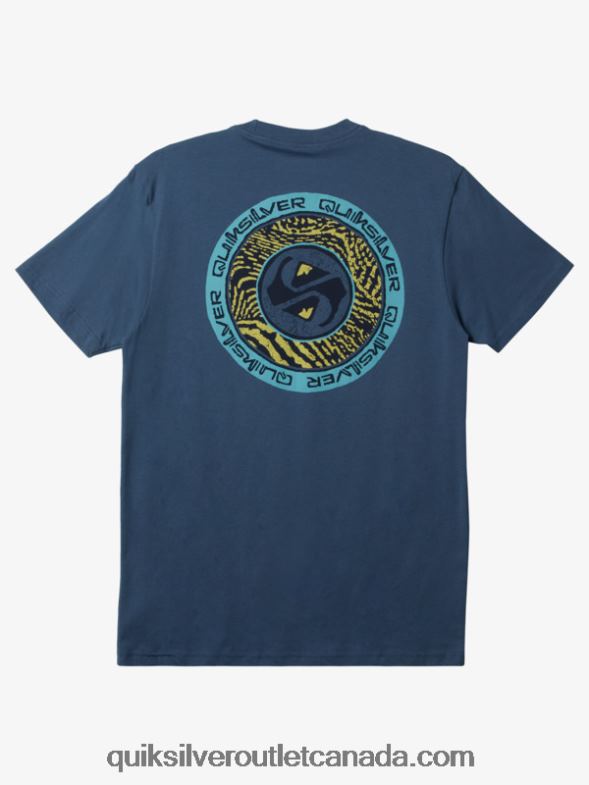 CA Quiksilver Men Circles End T-Shirt bering sea TX4R2307