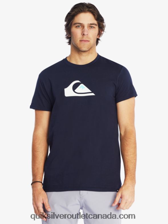 CA Quiksilver Men Comp Logo T-Shirt navy blazer TX4R21382