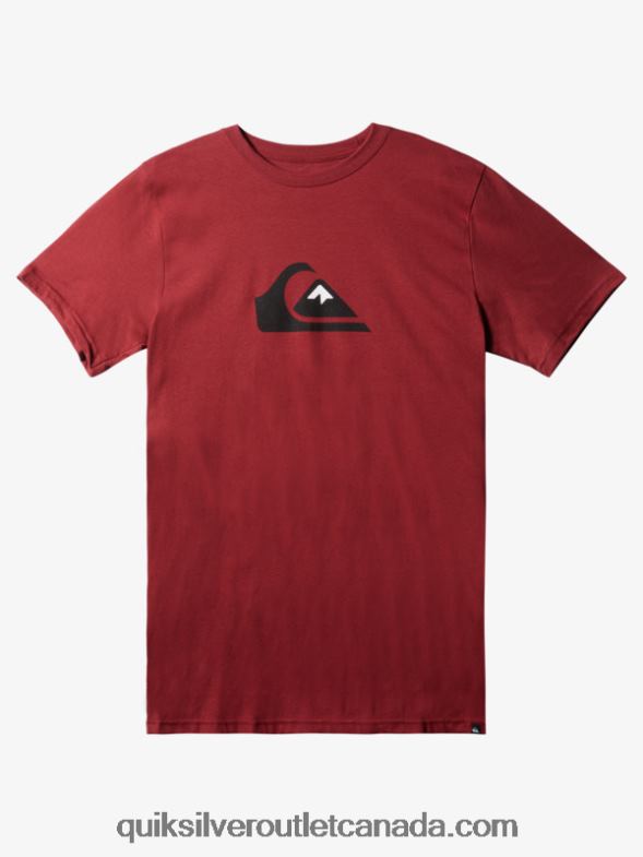 CA Quiksilver Men Comp Logo T-Shirt ruby wine TX4R21384