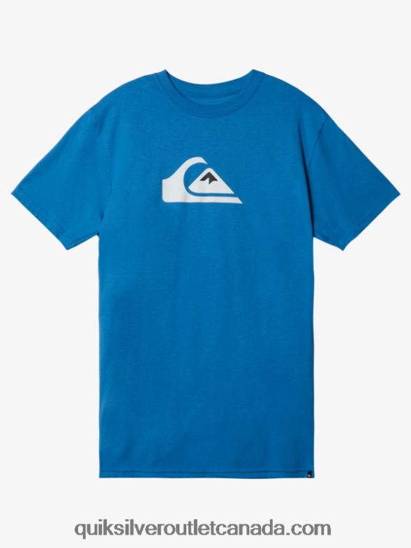 CA Quiksilver Men Comp Logo T-Shirt vallarta blue TX4R21385