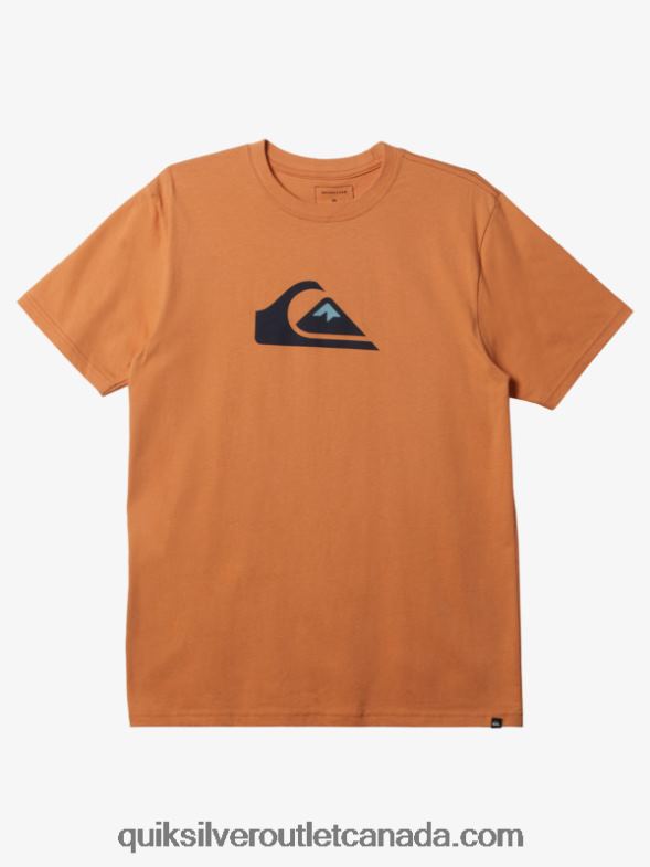 CA Quiksilver Men Comp Logo T-shirt copper tan TX4R2194