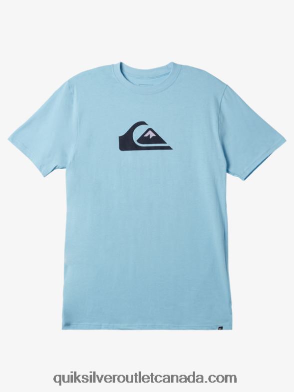 CA Quiksilver Men Comp Logo T-shirt sky blue TX4R2197