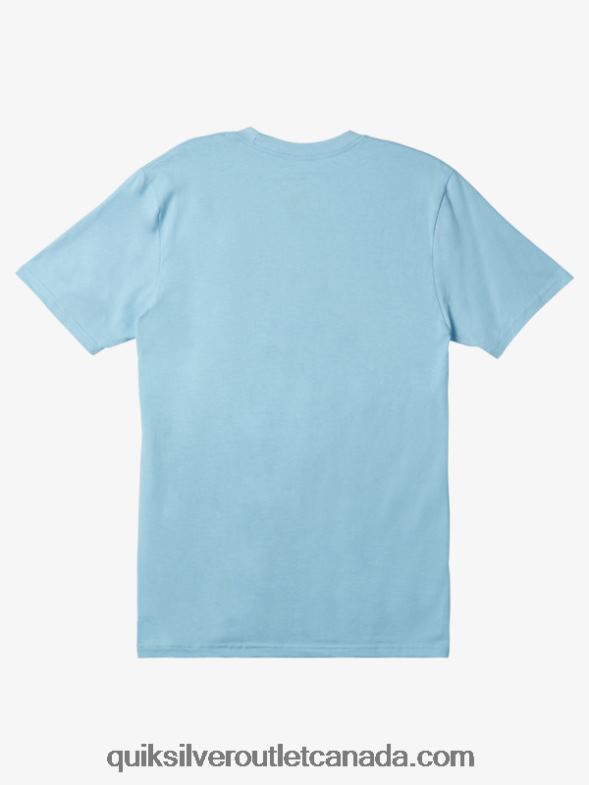 CA Quiksilver Men Comp Logo T-shirt sky blue TX4R2197