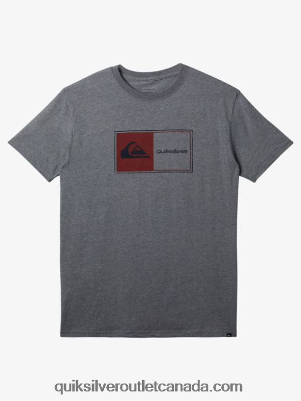 CA Quiksilver Men Core Lockup T-Shirt medium grey heather TX4R2160