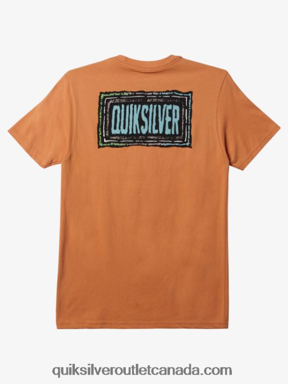 CA Quiksilver Men Echoed Beat T-Shirt copper tan TX4R2718