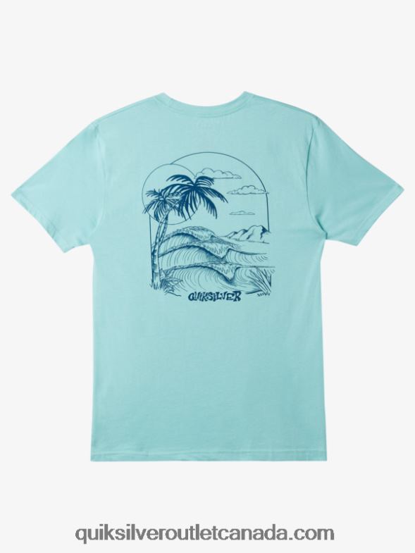 CA Quiksilver Men Escape Route T-Shirt angel blue TX4R2121