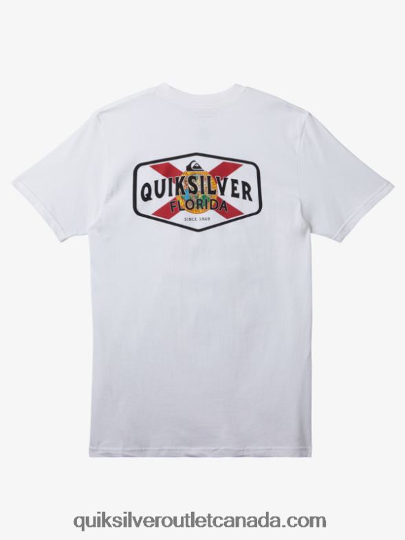 CA Quiksilver Men Florida Coast To Coast T-Shirt white TX4R2234