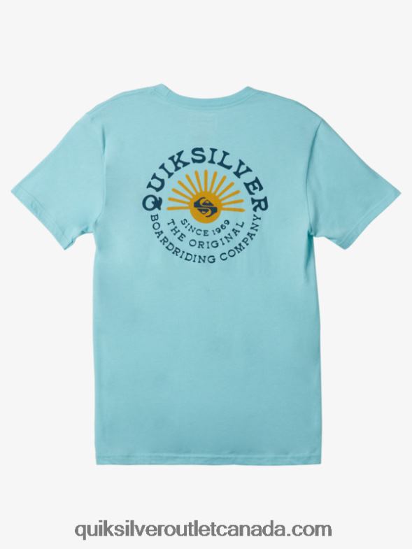 CA Quiksilver Men Flow Mod T-Shirt angel blue heather TX4R2271