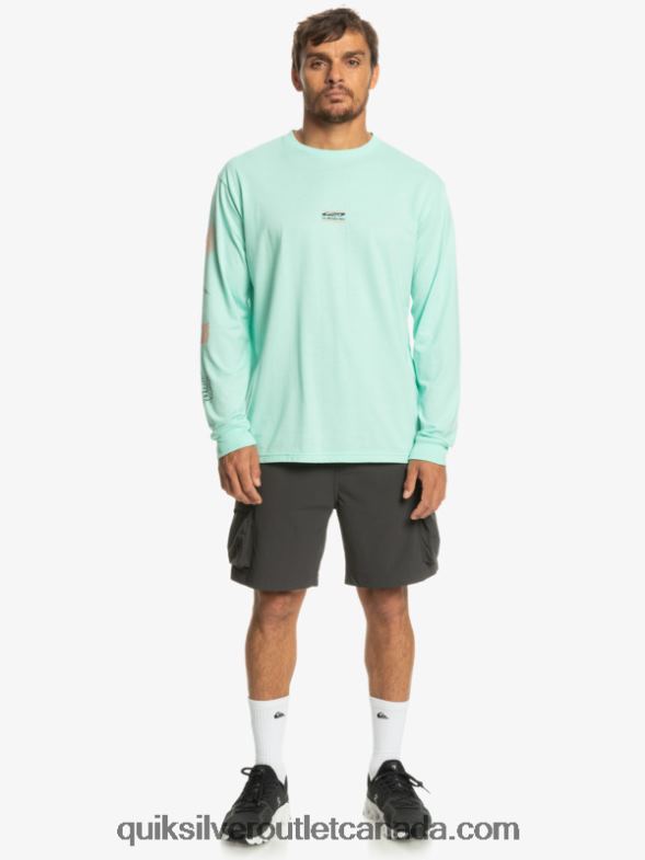 CA Quiksilver Men Fragment Of Nature Long Sleeve T-Shirt beach glass TX4R21037
