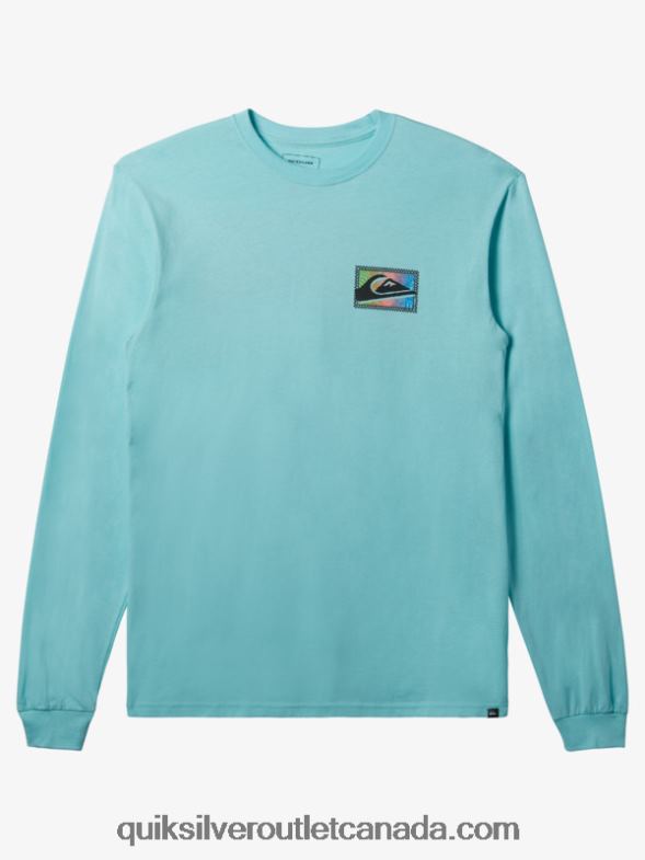 CA Quiksilver Men Gradient Prints Long Sleeve T-Shirt angel blue TX4R2436