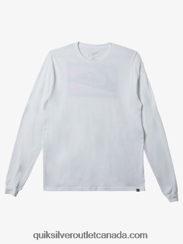 CA Quiksilver Men Gradient Prints Long Sleeve T-Shirt white TX4R2437