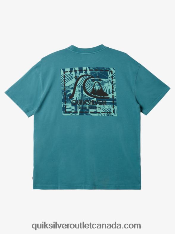 CA Quiksilver Men Gregg Kaplan Blank Canvas T-Shirt brittany blue TX4R21375