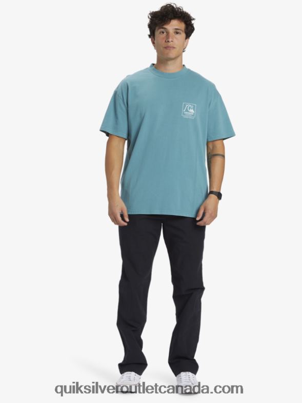 CA Quiksilver Men Gregg Kaplan Blank Canvas T-Shirt brittany blue TX4R21375