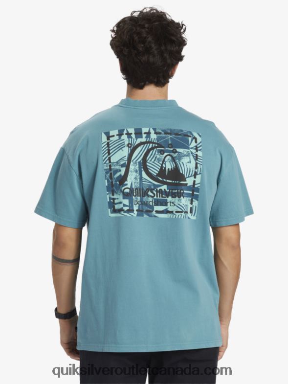 CA Quiksilver Men Gregg Kaplan Blank Canvas T-Shirt brittany blue TX4R21375