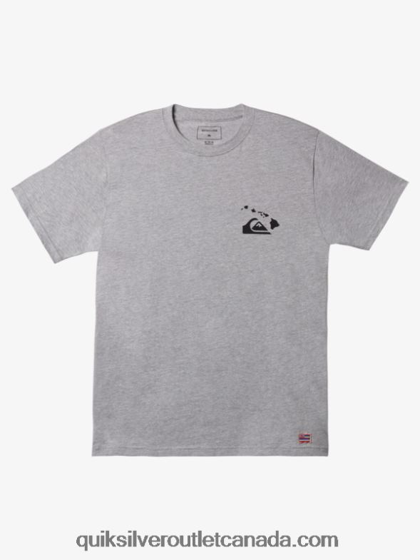CA Quiksilver Men Hawaii Double Fish Hook T-shirt athletic heather TX4R21113