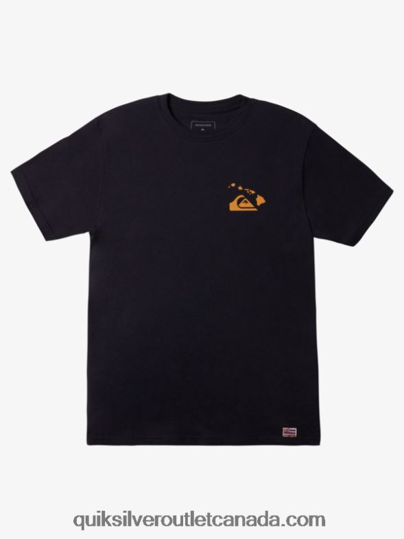 CA Quiksilver Men Hawaii Double Fish Hook T-shirt navy blazer TX4R21112