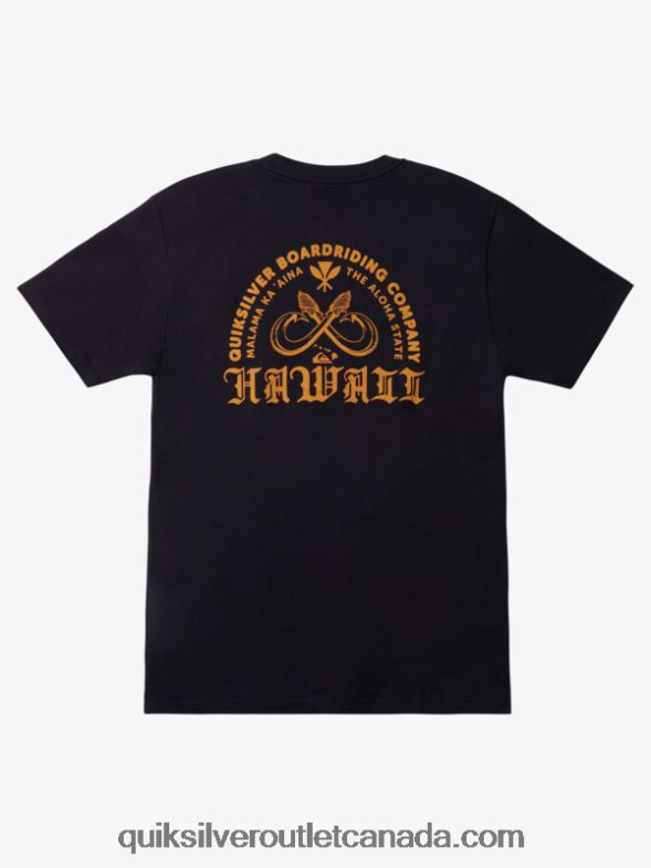 CA Quiksilver Men Hawaii Double Fish Hook T-shirt navy blazer TX4R21112