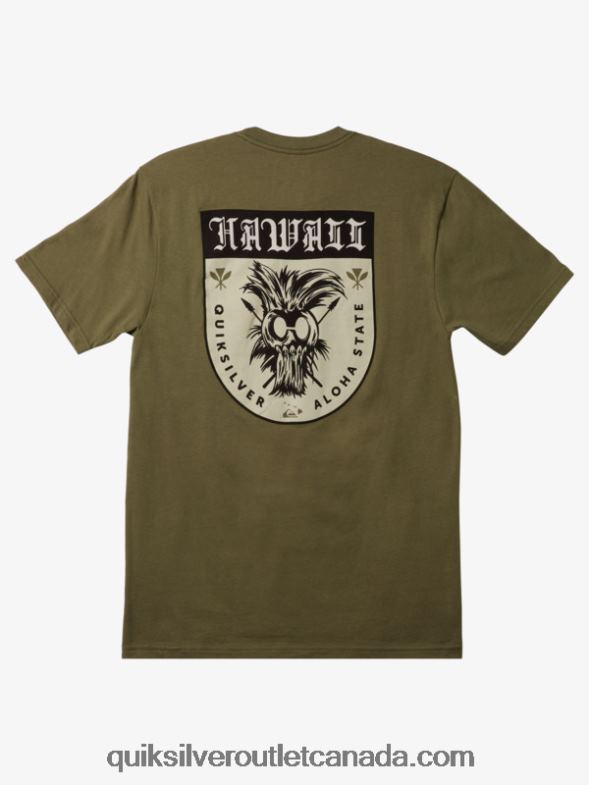 CA Quiksilver Men Hawaii Ikaika Shield T-shirt four leaf clover TX4R21005