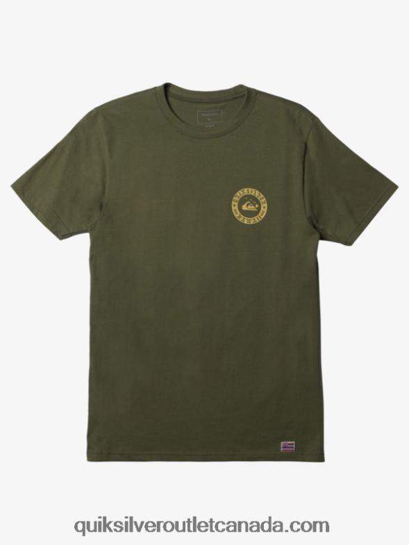 CA Quiksilver Men Hawaii Wall Of Water T-Shirt four leaf clover TX4R2277
