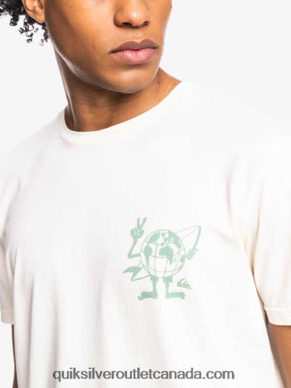 CA Quiksilver Men Hidden Message T-Shirt birch TX4R21762