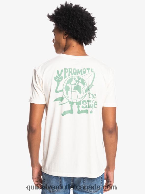 CA Quiksilver Men Hidden Message T-Shirt birch TX4R21762