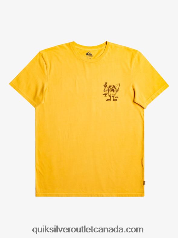 CA Quiksilver Men Hidden Message T-Shirt golden rod TX4R21761