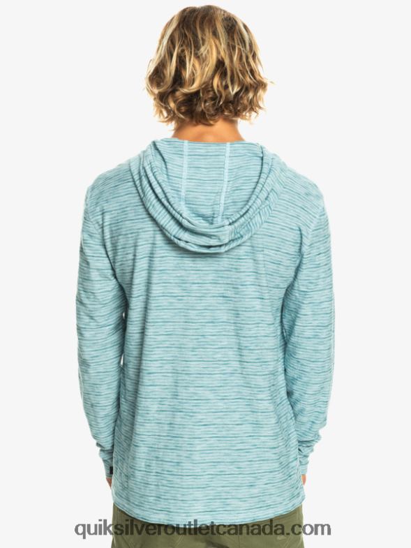 CA Quiksilver Men Kentin Long Sleeves Hooded T-Shirt celestial kentin TX4R21354