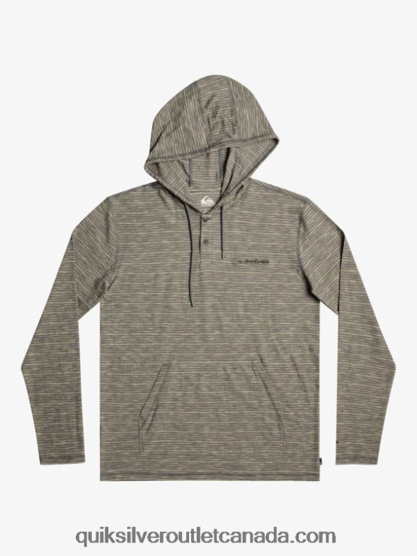 CA Quiksilver Men Kentin Long Sleeves Hooded T-Shirt dark slate kentin TX4R21353
