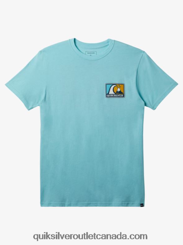 CA Quiksilver Men Mellow Bubble Mod T-Shirt angel blue heather TX4R2427
