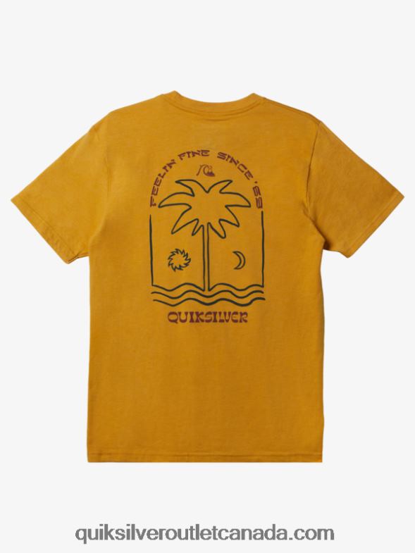 CA Quiksilver Men New Take Mod T-shirt bright gold heather TX4R21073