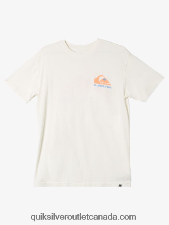 CA Quiksilver Men Omni Logo T-Shirt antique white TX4R2986