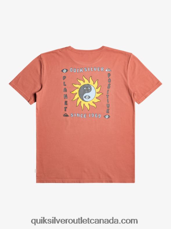 CA Quiksilver Men Planet Positive T-Shirt marsala TX4R21339