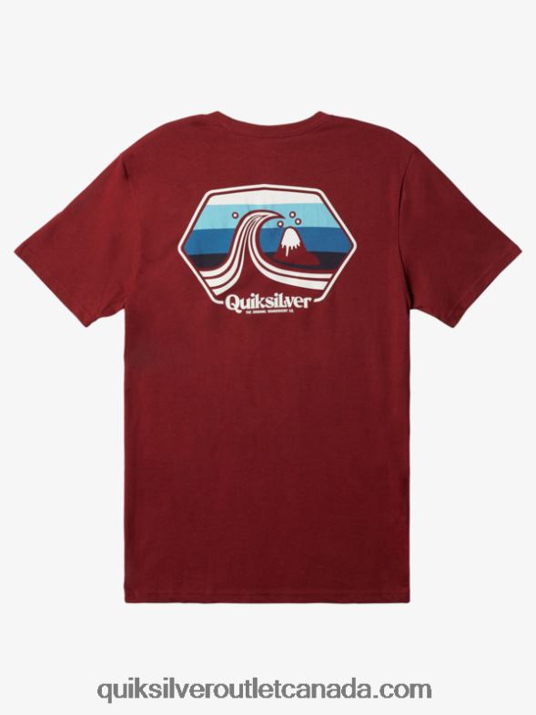 CA Quiksilver Men Port Of Call T-Shirt ruby wine TX4R21512