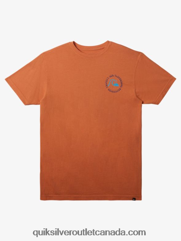 CA Quiksilver Men Protect Our Playground T-Shirt copper tan TX4R2295
