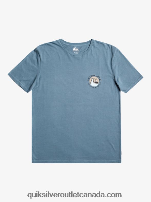CA Quiksilver Men QS Bubble Stamp T-Shirt bering sea TX4R21158