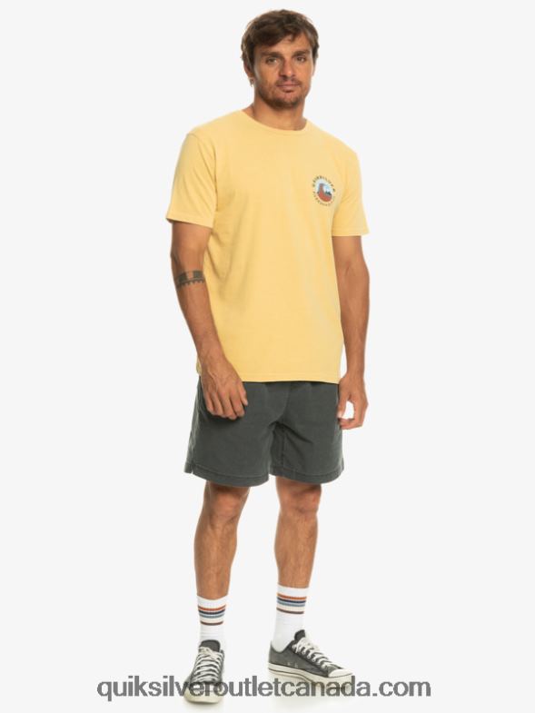CA Quiksilver Men QS Bubble Stamp T-Shirt wheat TX4R21157