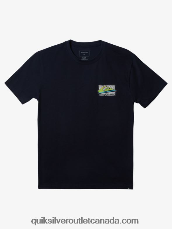 CA Quiksilver Men Retro Fade T-shirt navy blazer TX4R21109