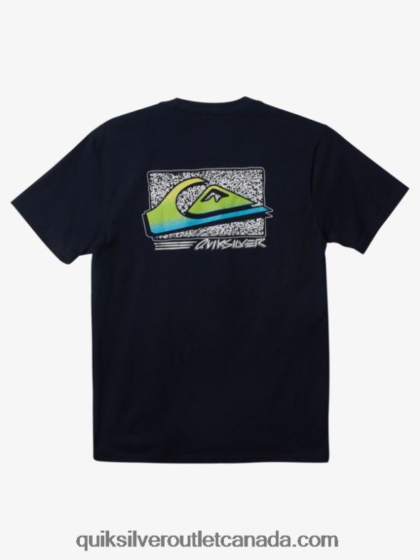 CA Quiksilver Men Retro Fade T-shirt navy blazer TX4R21109