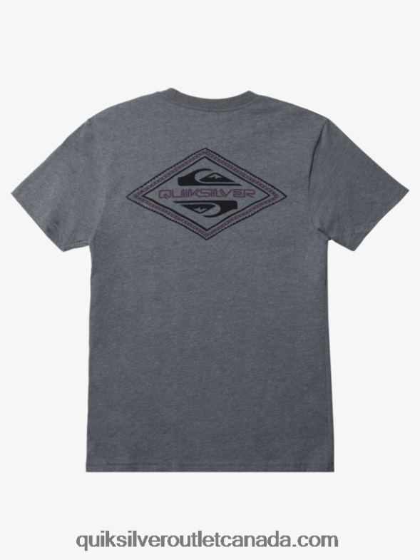 CA Quiksilver Men Reverse Logo Mod T-shirt medium grey heather TX4R21198